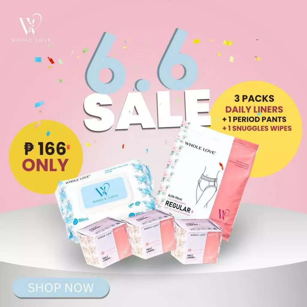 Sanitary Pads Travel Pack Daily Liner + Snuggle Wipes